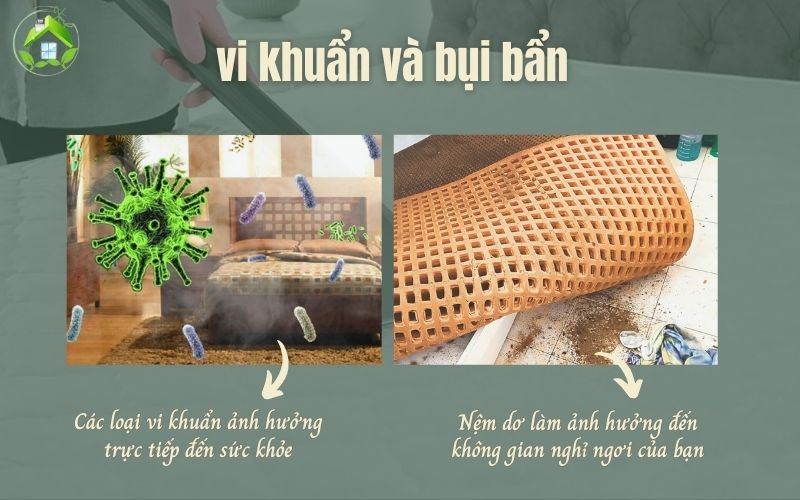 khử khuẩn cho nệm ngủ